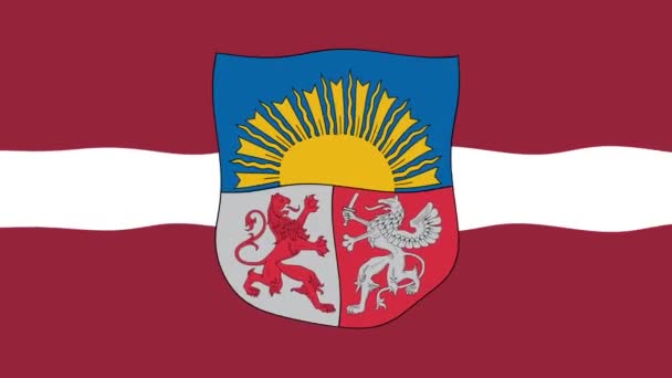 Rörelsematerial Bakgrund Med Färgglada Flagga Lettlands Flagga — Stockvideo