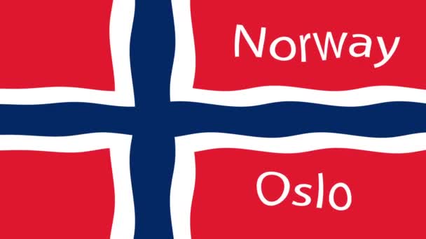 Fondo Imágenes Movimiento Con Bandera Colores Bandera Norway — Vídeo de stock