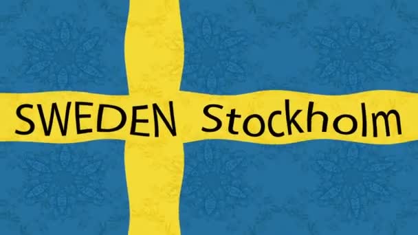 Sfondo Filmato Movimento Con Bandiera Colorata Mappa Finland — Video Stock