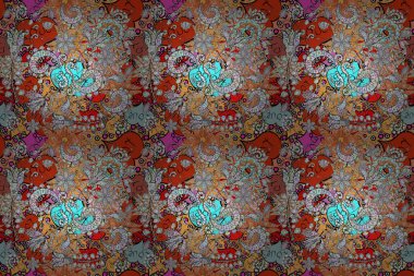 Çiçekli, suluboya desenli kusursuz çiçek deseni. Desen. Küçük çiçekte güzel bir çiçek deseni..