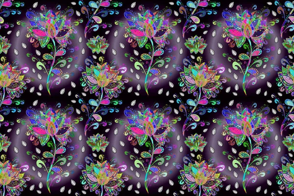 Simple Cute Pattern Small Scale Flowers Floral Seamless Background Textile — Stockfoto