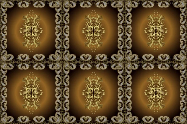 Золотая Икра Обоев Элемент Старинного Дизайна Восточном Стиле Традиционный Арабский — стоковое фото