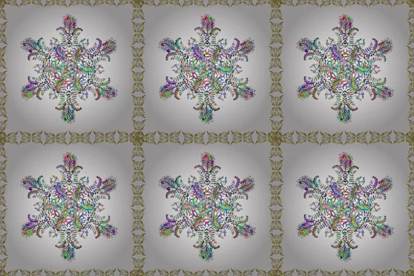 Seamless Raster Background Seamless Floral Pattern Wallpaper Baroque Damask Graphic — Stock Photo, Image