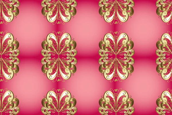 Paisleys Elegante Floreale Raster Senza Soluzione Continuità Modello Sfondo Carta — Foto Stock