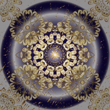 Paisley 'ler zarif çiçek desenli arka plan duvar kâğıdı resimleriyle kaliteli modern sanat eserleri altın ve bej, sarı ve kahverengi desenli çiçek yaprakları ve süsler..