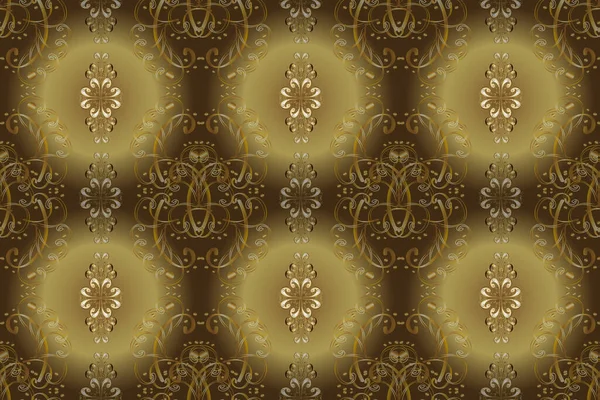 Conceito Luxo Real Vitoriano Elemento Dourado Nas Cores Marrom Neutro — Fotografia de Stock