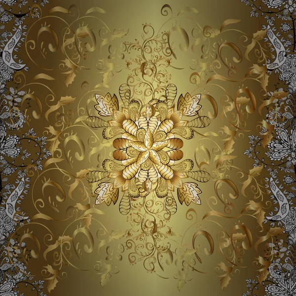 Bezešvé Květinové Vzory Bezproblémové Vektorové Pozadí Tapetové Baroko Damašku Grafický — Stockový vektor