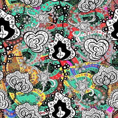 Çiçeksiz desenli nakış işlemeli gelincikler ve vadideki zambaklar. Tekstil tasarımı için siyah, beyaz ve gri renkli geleneksel halk çiçekleri buketi.