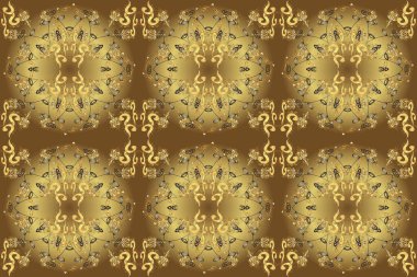 Çiçek desenli altın metal. Tarafsız, sarı ve kahverengi renkler ve altın elementler. Altın çiçekli süs brokar kumaş ve cam desenli. Kusursuz altın desen.