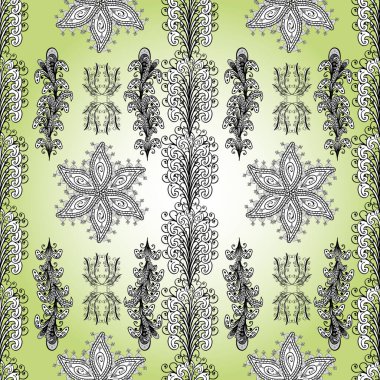 Flowers on neutral, white and beige colors. Floral pattern in doodle style with flowers. Gentle, spring floral background.