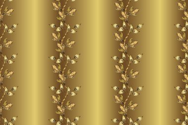 Elegant classic pattern. Seamless abstract background with repeating elements. Neutral, brown and yellow and golden pattern.