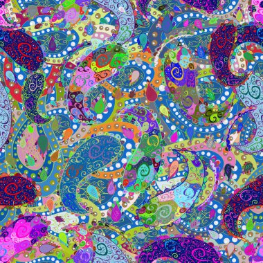 Flat Flower Elements Design. Vector illustration. Colour Spring Theme seamless pattern Background. Elegant Flowers Bouquet Watercolor on a blue, green and neutral colors.