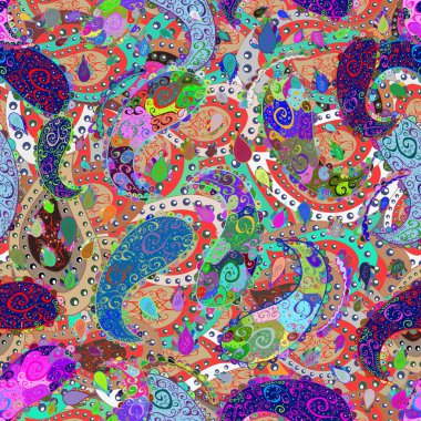 Düz Çiçek Elementleri Tasarımı. Modaya uygun kumaş deseni. Renkli Yaz Temalı Kusursuz Arkaplan. Şirin çiçek vektör deseni.