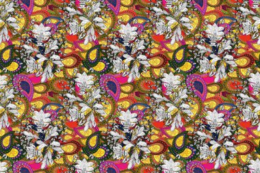 Nice Floral pattern in the small flower. Pattern. Seamless floral pattern with flowers, watercolor.