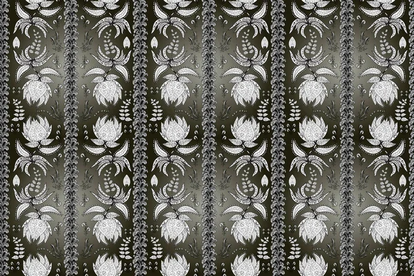 Children style. Seamless background with flowers. Flat Flower Elements Design. Colour Spring Theme seamless pattern Background.