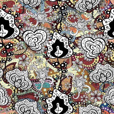 Soyut zarafet, çiçekli arkaplan deseni. Vektör Güzel kumaş deseni.