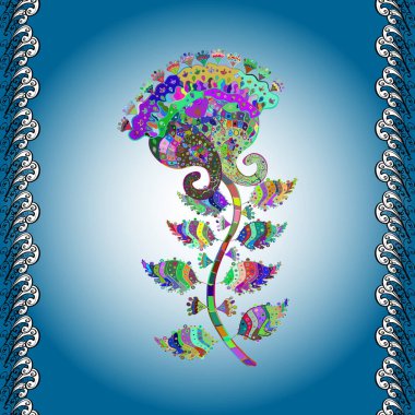 Doodle unsurları. El vektör çizim çekilmiş. Sorunsuz çiçek deseni-ebilmek var olmak kullanılmış için duvar kağıdı, kağıt, davet, el ilanı, afiş veya Web sitesi kaydırma Web sitesi arka plan.