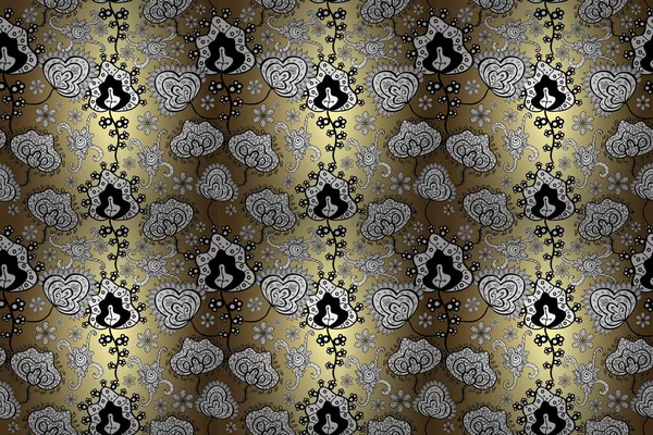 Рубашка Бесшовный Фон Шаблон Тропические Цветы Цветы Белого Нейтрального Черного — стоковое фото