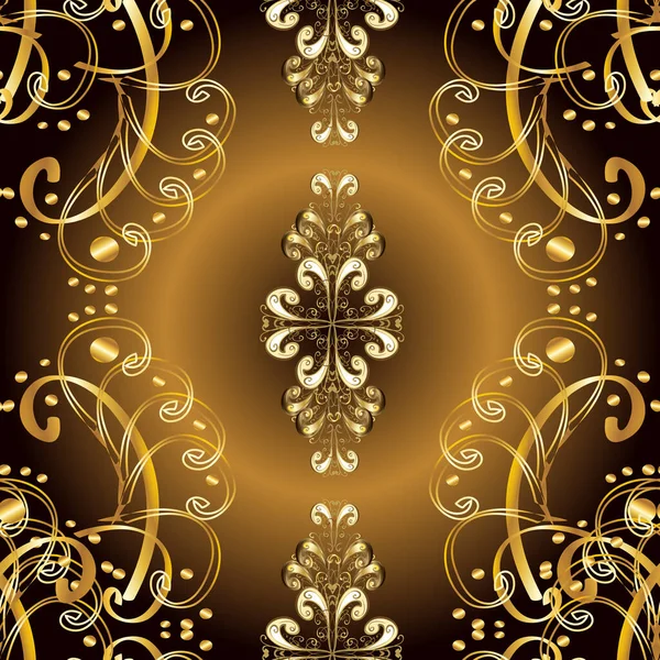 Γεωμετρικό Υπόβαθρο Διανύσματος Χρυσό Χρώμα Απρόσκοπτη Εικόνα Για Σχεδιασμό Σου — Διανυσματικό Αρχείο