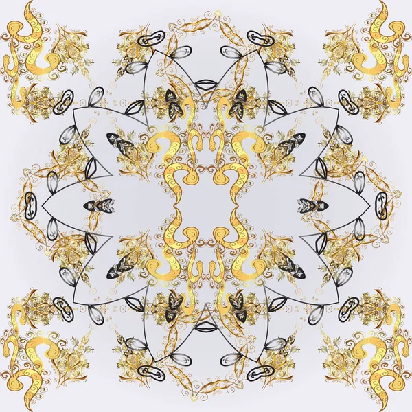 Classic Vector Golden Seamless Pattern Traditional Orient Ornament Seamless Pattern — Stockvektor