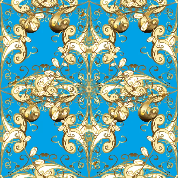 Goed Voor Wenskaart Voor Verjaardag Uitnodiging Banner Goud Geel Blauw — Stockfoto
