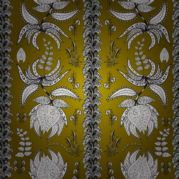 Tribal Art Boho Print Vintage Blume Hintergrund Hintergrund Textur Tapete — Stockvektor