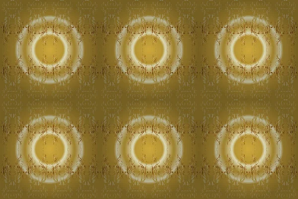 Padrão Dourado Sem Costura Raster Ornamento Oriental Padrão Dourado Cores — Fotografia de Stock