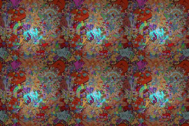 Ultraviyole kumaş deseni. Organik motif arka planı. Raster illüstrasyonu. Kusursuz desen.