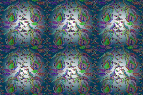 Nahtloses Muster Modisches Stoffmuster Farbe Frühling Theme Nahtlose Muster Hintergrund — Stockfoto