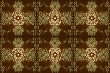 Barok tarzında kusursuz bir doğulu süsü. Sarı, nötr ve kahverengi renklerde geleneksel altın pürüzsüz desen.