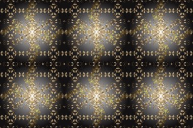 Lüks, kraliyet ve Viktorya dönemi konsepti. Gri, kahverengi ve sarı yerine altın rengi klasik barok çiçekli desenler. Altın element gri, kahverengi ve sarı renklerde. Süslü raster dekorasyonu.