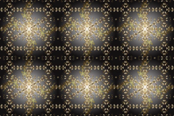 Роскошная Королевская Викторианская Концепция Винтажный Барочный Цветочный Бесшовный Узор Золоте — стоковое фото