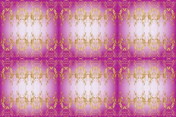Seamless floral pattern. Graphic modern seamless pattern on purple, neutral and violet colors. Wallpaper baroque, damask. Seamless raster background.