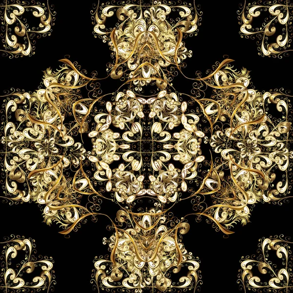 Nahtloses Muster Barockstil Anmutige Zarte Ornamente Rokoko Stil Schöne Muster — Stockfoto