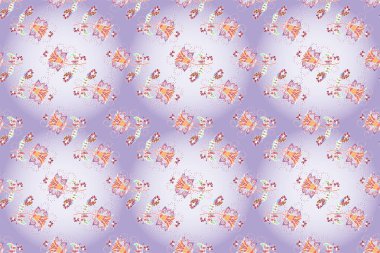 Güzel suluboya çiçek buketi pürüzsüz desenli. Güzel kumaş deseni.