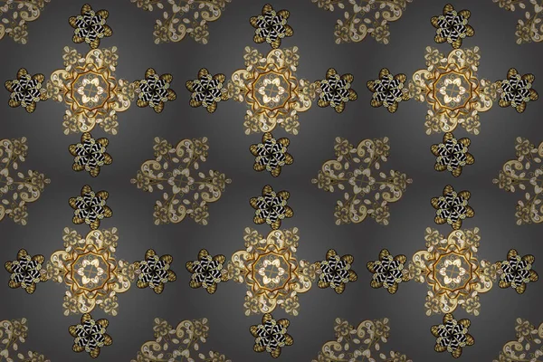 Nahtloses Muster Mit Fantasieblumen Naturtapeten Floraler Dekoration Und Lockenillustration Paisley — Stockfoto