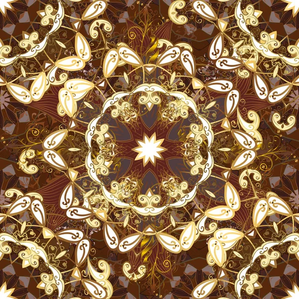 Kontekst Stylowy Wzór Graficzny Kwiatowy Wzór Tapeta Barokowa Damask Złote — Zdjęcie stockowe