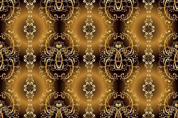 Raster Geometryczne Tło Złoty Kolor Bezszwowa Ilustracja Dla Twojego Projektu — Zdjęcie stockowe