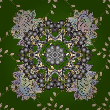 Doğulu boho şıklığında alışılmadık bir karşılama. Şatafatlı çiçek deseni. Kare davet şablonu. Dekoratif vintage baskı. Renkli mandala tasarım unsurlu vektör daveti. Yuvarlak çiçek süsü.