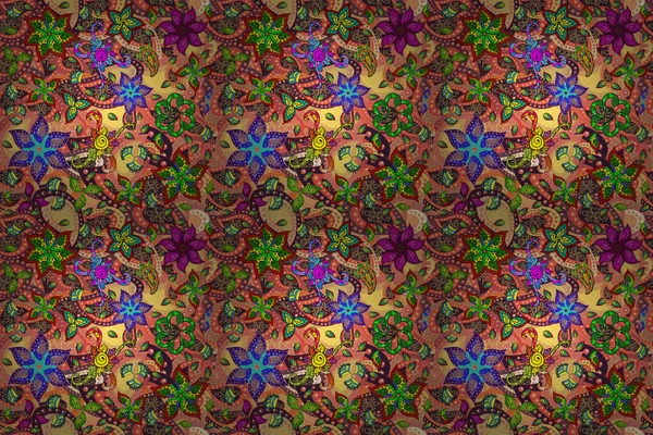 Floral Background Nice Fabric Pattern Seamless Raster Pattern — Stock Photo, Image