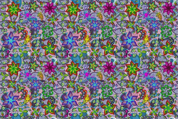 Erstaunliche Collage Paradies Stil Für Florales Design Leuchtend Florale Collage — Stockfoto