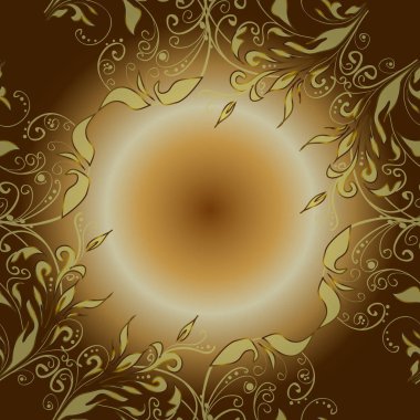 Klasik klasik klasik arka plan. Geleneksel oryantasyon süsü. Kusursuz klasik vektör altın deseni. Altın desenli sarı, bej ve kahverengi altın elementli.