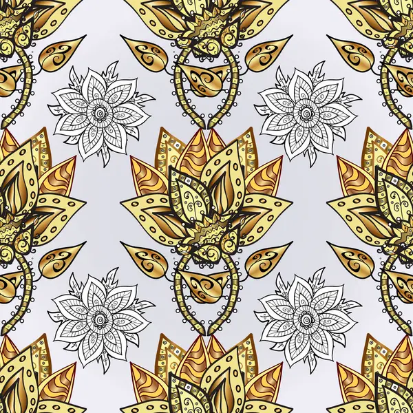 Пейслі Елегантний Квітковий Безшовний Візерунок Фон Шпалери Ілюстрація Вінтажним Стильним — стокове фото