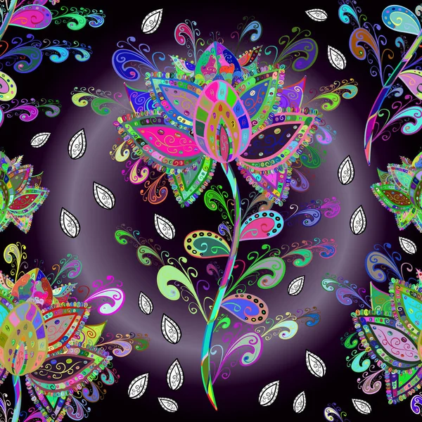 Αφηρημένη Αδιάλειπτη Κομψότητα Μοτίβο Floral Φόντο Διάνυσμα Ωραίο Μοτίβο Υφάσματος — Διανυσματικό Αρχείο