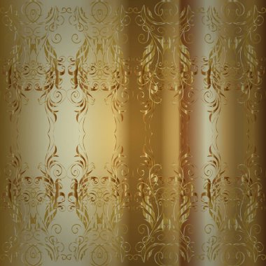 Kışın sembolü, Mutlu Noeller, Mutlu yıllar. Altın kar taneleri basit, pürüzsüz desen. Sarı, bej ve kahverengi renklerde vektör altın desen. Soyut duvar kağıdı, ambalaj dekorasyonu.