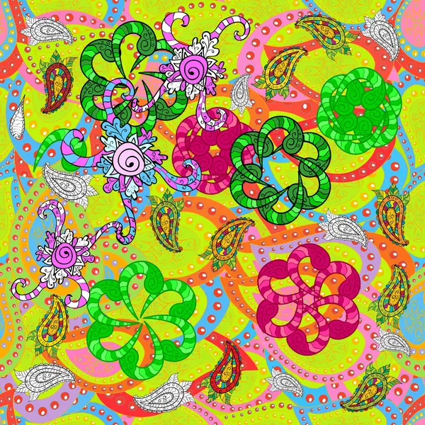 Nahtlose Floral Pattern Farbe Frühling Theme Nahtlose Muster Hintergrund Blumen — Stockfoto