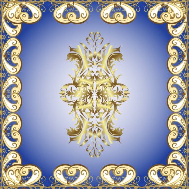 Duvar kağıdı Barok, Şam. Sorunsuz vektör arka plan beyaz karalamalar ile. Dikişsiz desen çiçek desenli. Grafik modern desen.