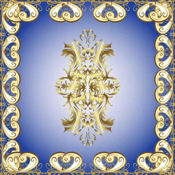 Fond Écran Baroque Damassé Fond Vectoriel Sans Couture Avec Des — Image vectorielle