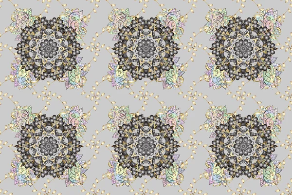 Raster Farbige Gestaltung Abstrakte Mandala Heilige Geometrie Illustration Auf Einem — Stockfoto