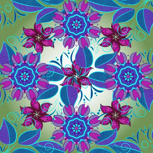 Ornate Zentangle Textura Sem Costura Ornamental Com Flores Abstratas Padrão — Fotografia de Stock